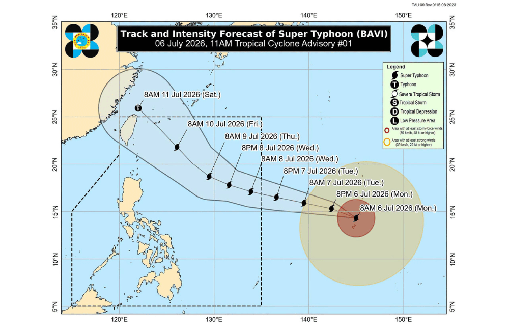 Super Typhoon Bavi to enter PAR by Tuesday evening